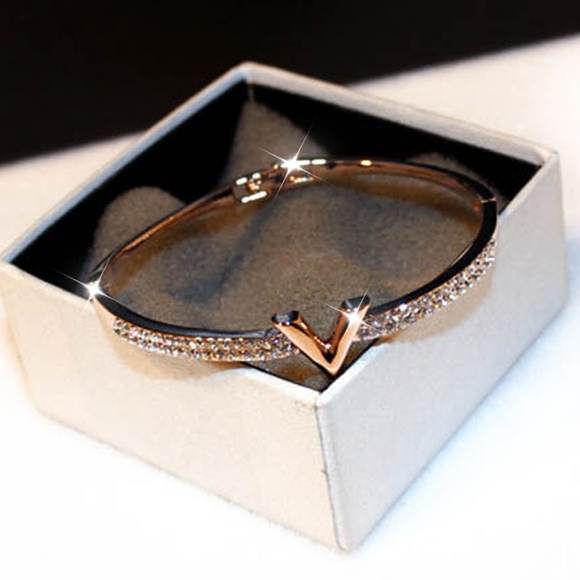 14k gold rhinestones bracelet - Picture 8 of 8